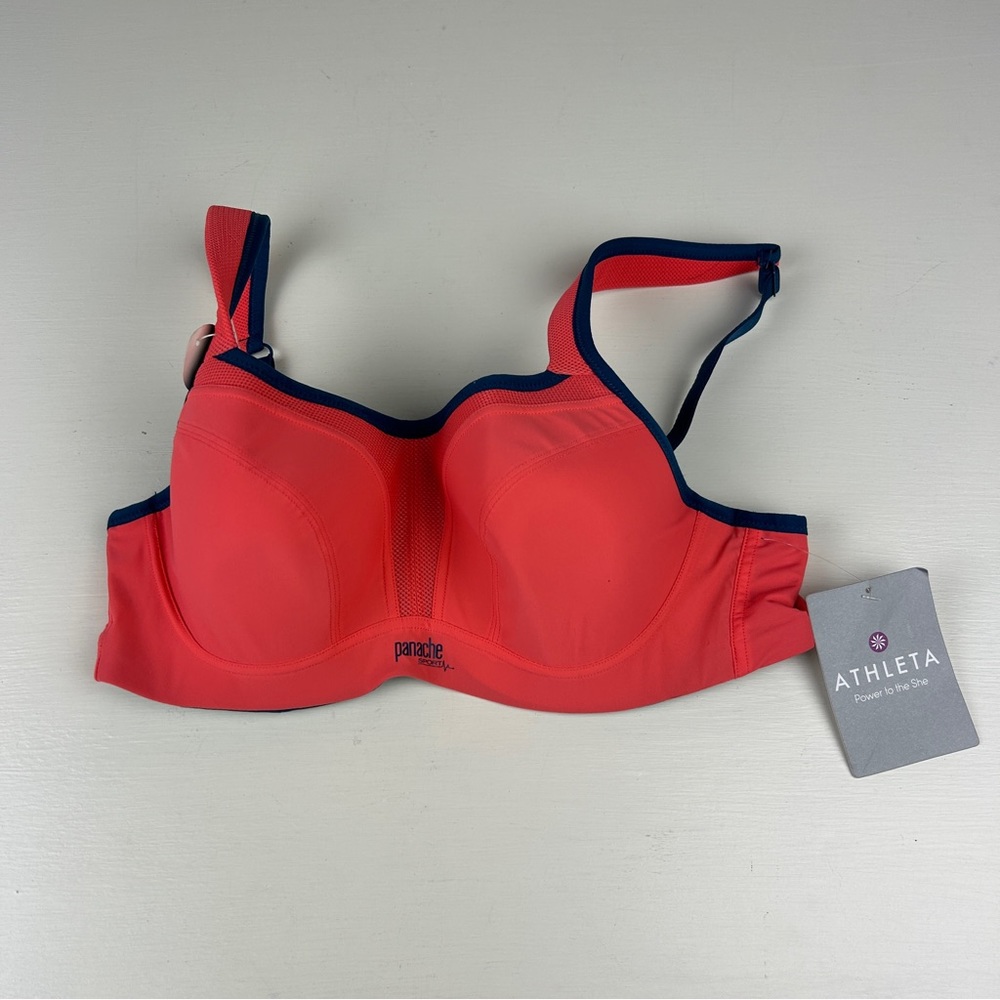 New With Tags Athleta Panache Sport bra Blue pink size 38 C